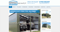 Desktop Screenshot of norfolksteelbuildings.co.uk
